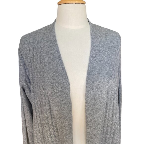 J Jill Cashmere Quiet Luxury Cardigan Gray Capsule Scandi Old Money Heritage-S - Picture 3 of 11